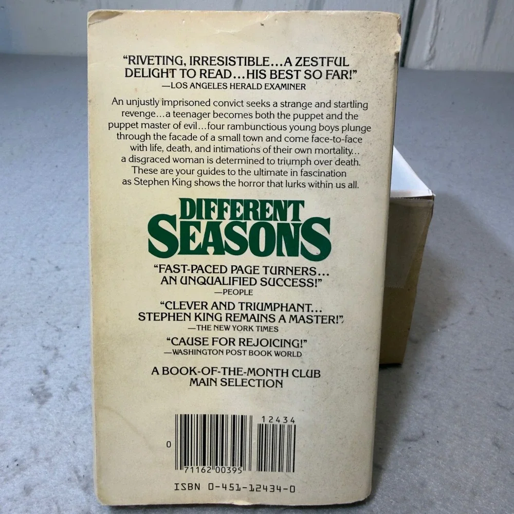 Stephen King Different Seasons‎ Paperback August 1983 First Signet Edition